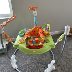 Baby Bouncer Whimsical Forest Jumperoo Activity Center With Music And Lights