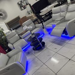 Power Recliner Sofa Set 🩶 Grey Color 🥳