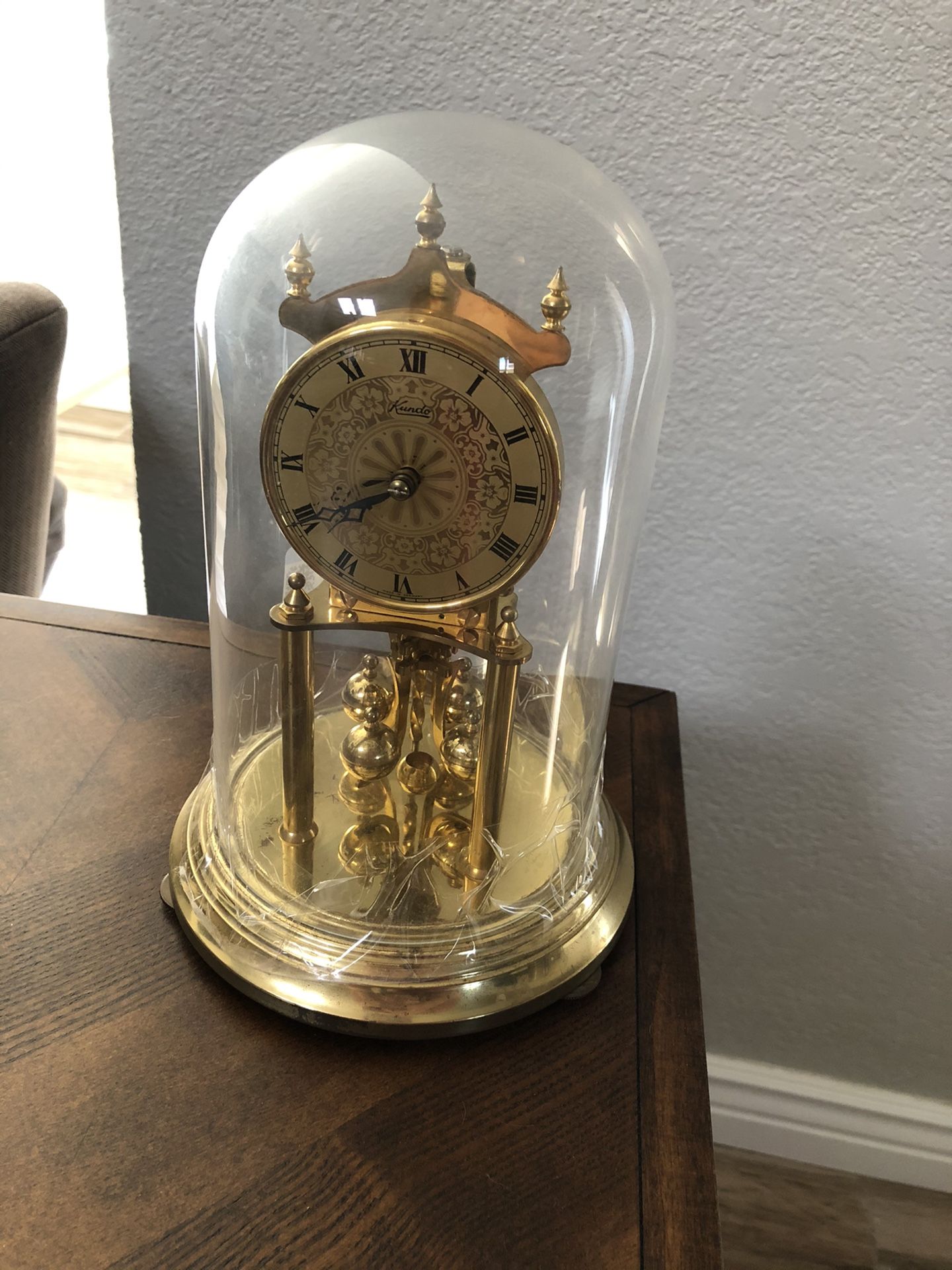 Vintage Kieninger & Obergfell of West Germany Kundo Brass Anniversary Clock