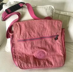 Kipling Pink Expandable Messenger Bag {Bookbag/backpack}