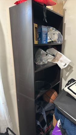 Ikea 6 tiered bookcase dark brown