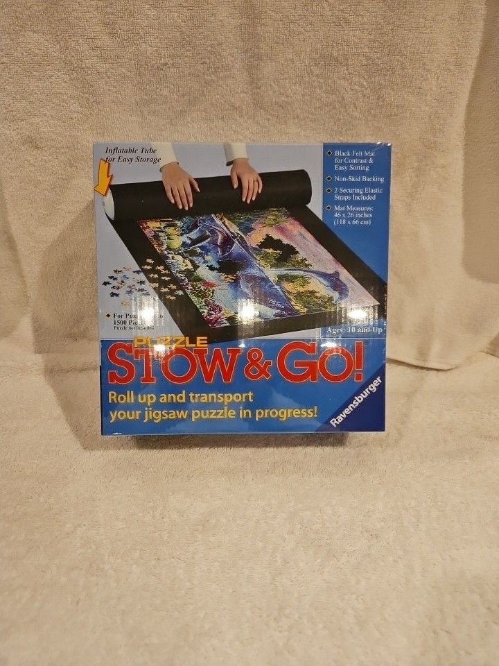 Puzzle Stow and Go Storage System Roll Up Mat 46”X26” Ravensburger