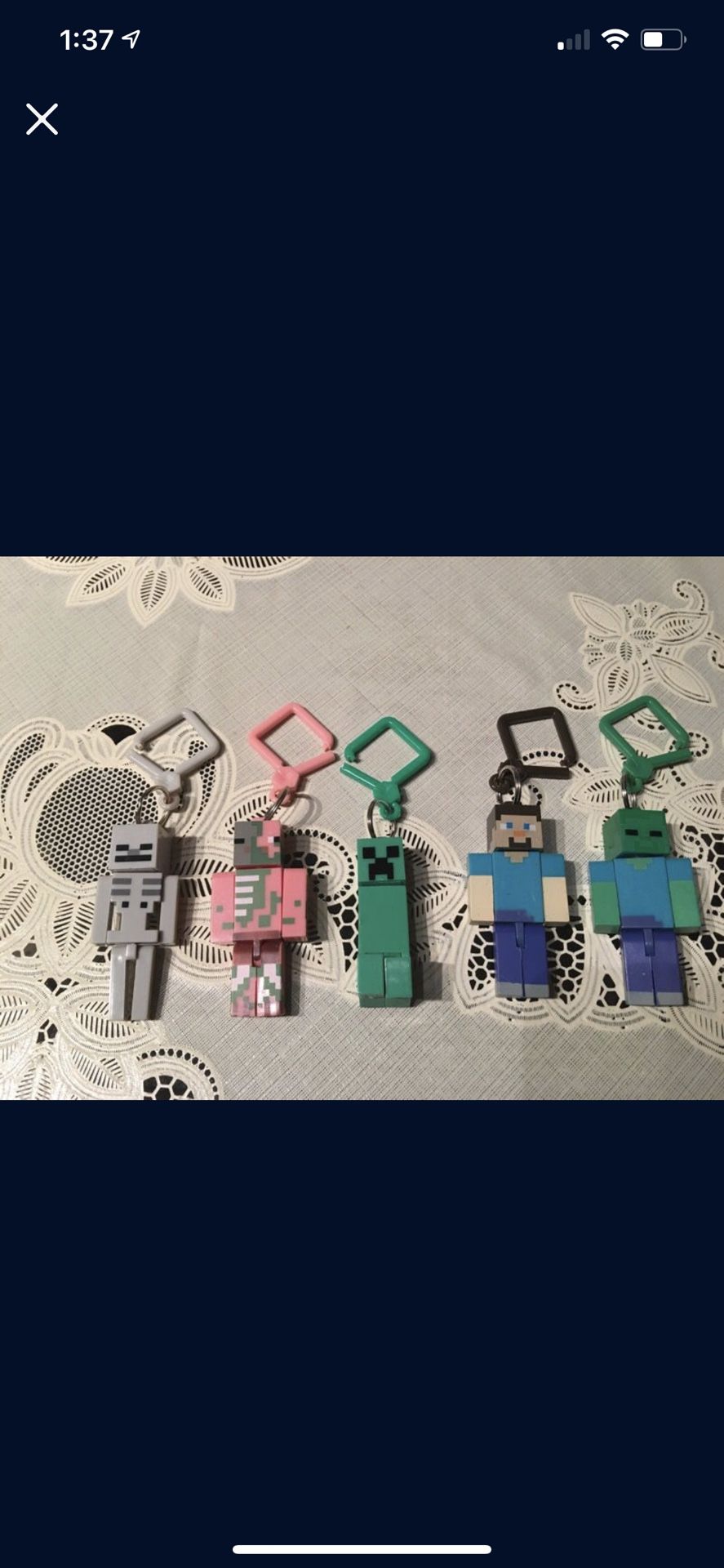 Minecraft keychain hanger set of 5 from Series 1