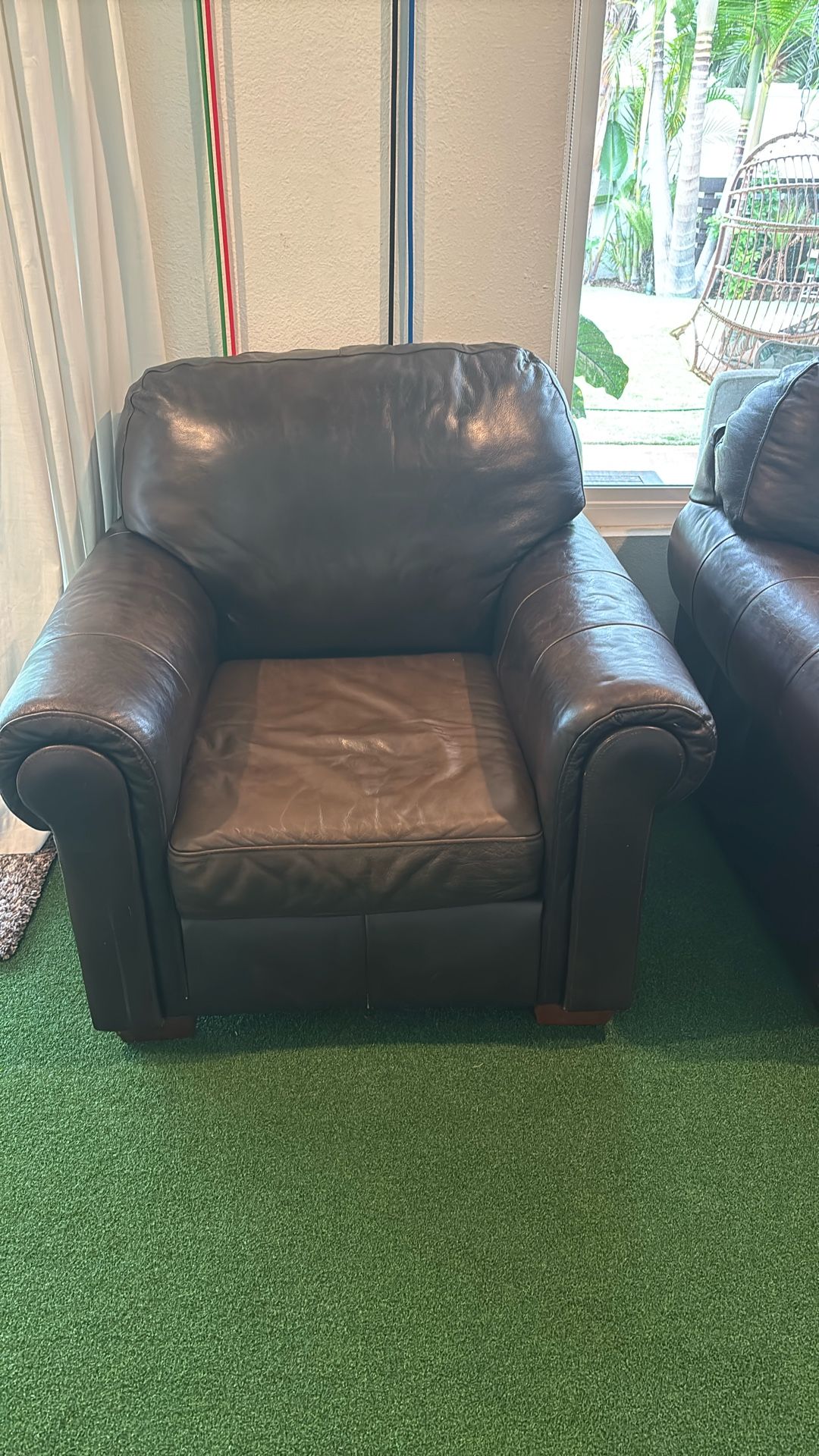 Leather Sofa And Chair