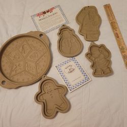 5 Vintage Brown Bag Molds