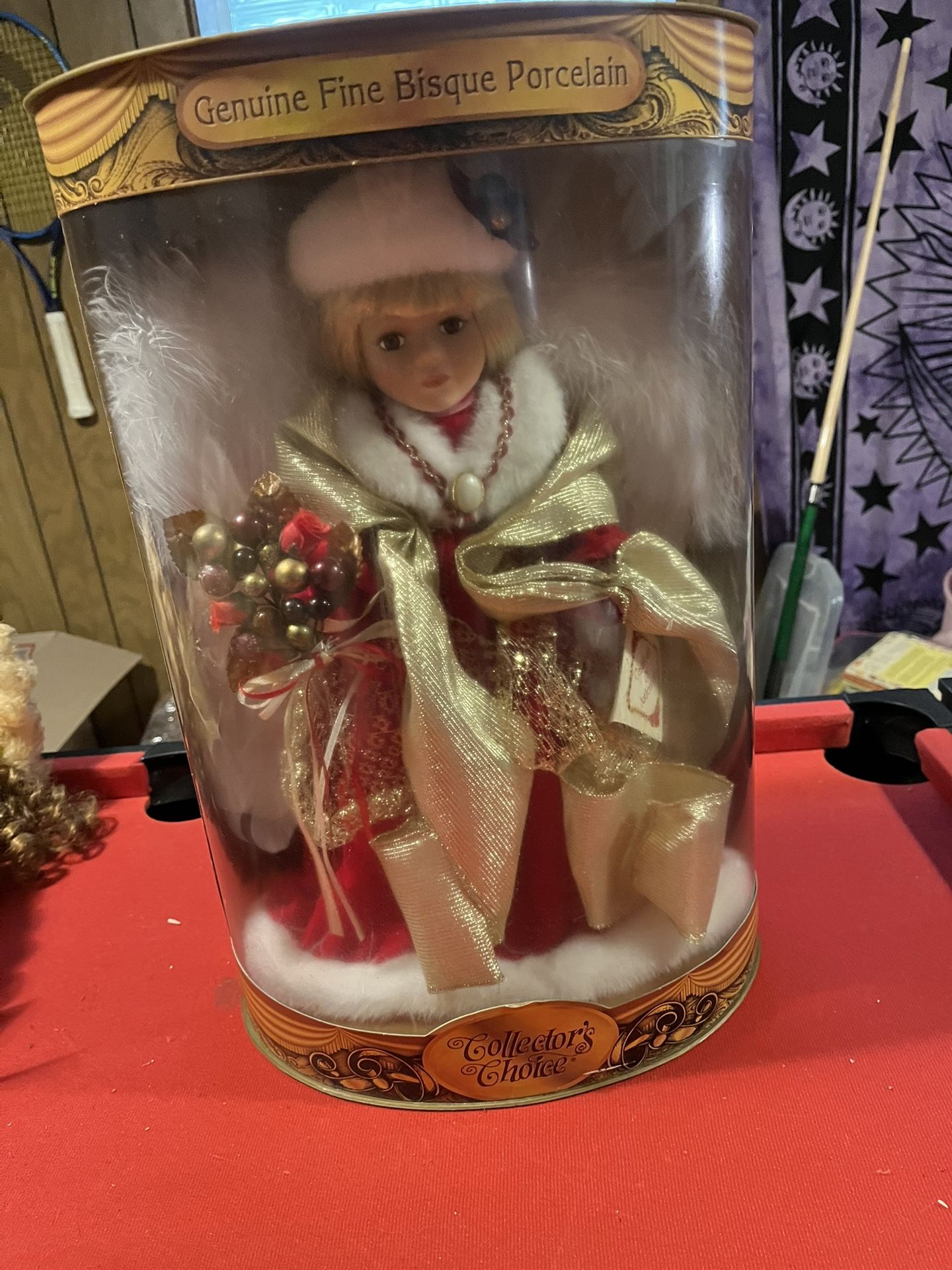 Collectors Choice Fine Bisque Porcelain Angel Doll with Wings And Halo