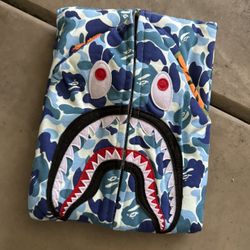 Blue Bape Zip Up Hoodie