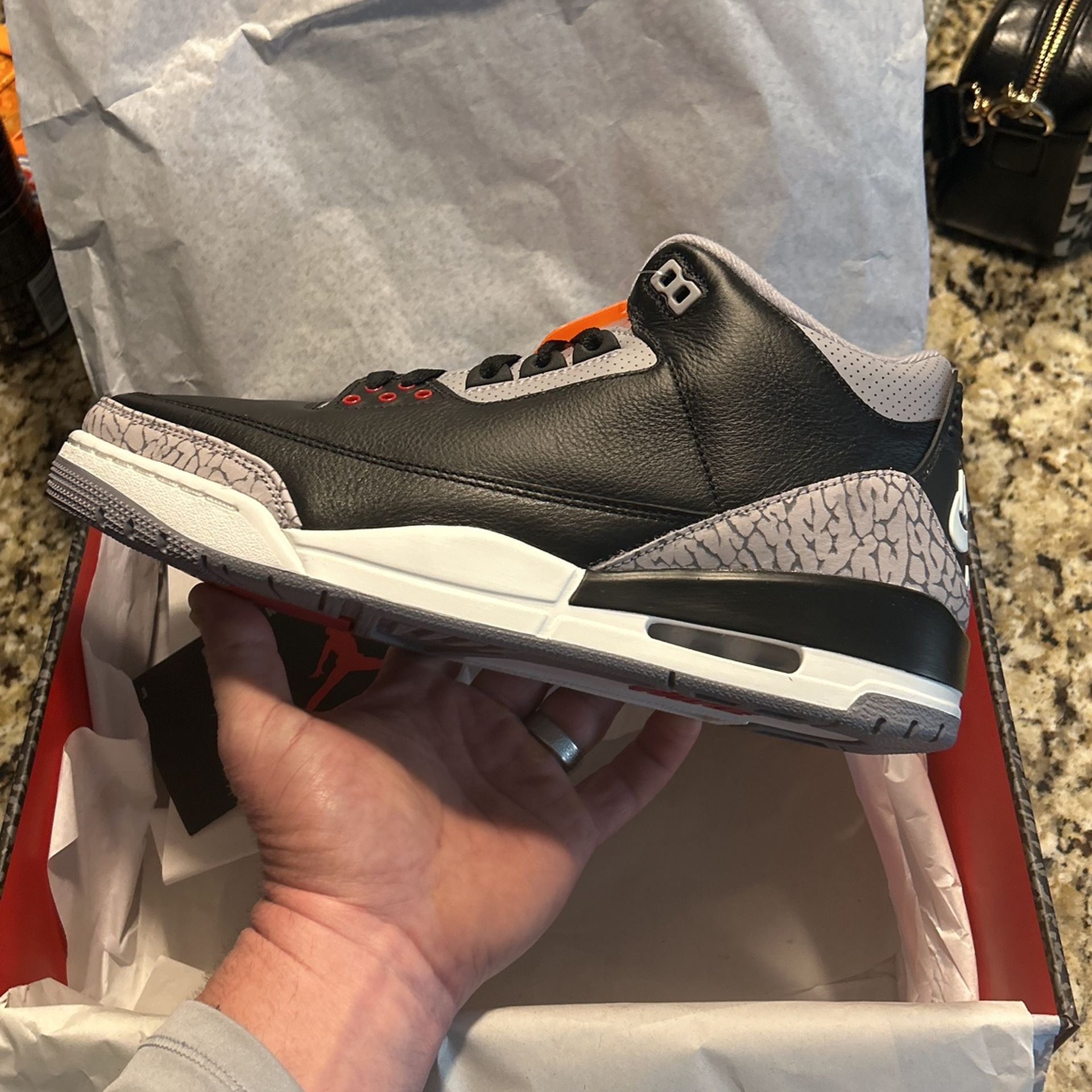 Jordan 3 Black Cement Size 11 Shock Drop