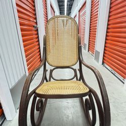 Antique Bentwood Cane Rocking Chair – Original & Beautiful Patina