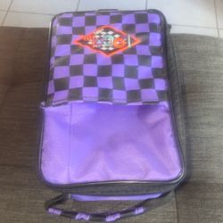 Vintage Purple & Black Checkered CD/DVD Storage Case