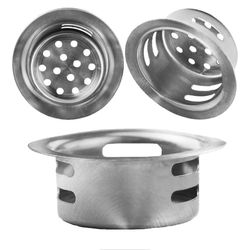 3 Pcs Bathroom Sink Strainer Small Sink Drain, 1.8" Top and 1.3" Hair Catcher, Stainless Steel, for