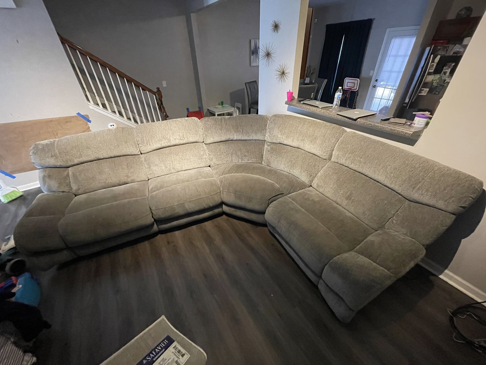 Curved Grey sectional