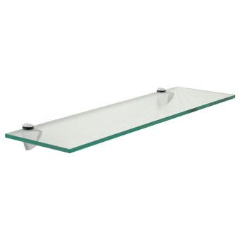 Decorative Glass Shelves  (2 - Pack Glass Shelves WITH MOUNTING BRACKETS)