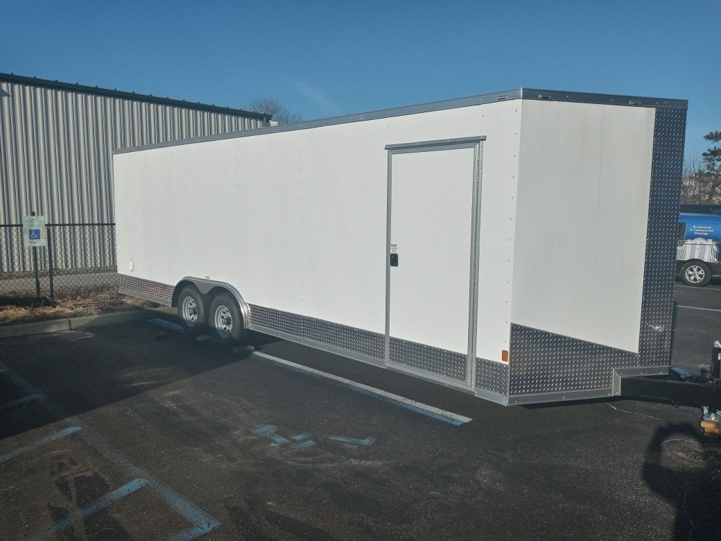 8.5x24ft Enclosed Vnose Trailer Brand New Car Truck Bike Motorcycle Bike Hauler Moving Storage Cargo Traveling