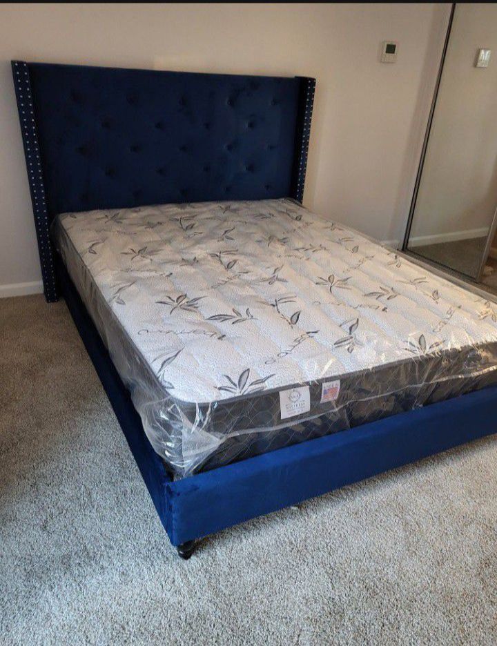 New Queen Bed Frame Mattress Included