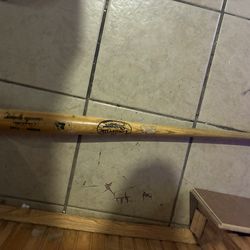 Rod Carew stamped baseball bat