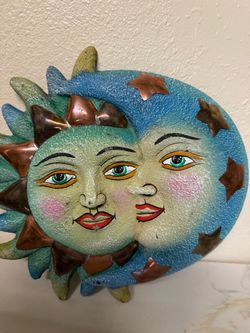 Decoración de pared de Sol y Luna mexicana