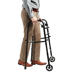 Walker with Wheels (Folding), Black