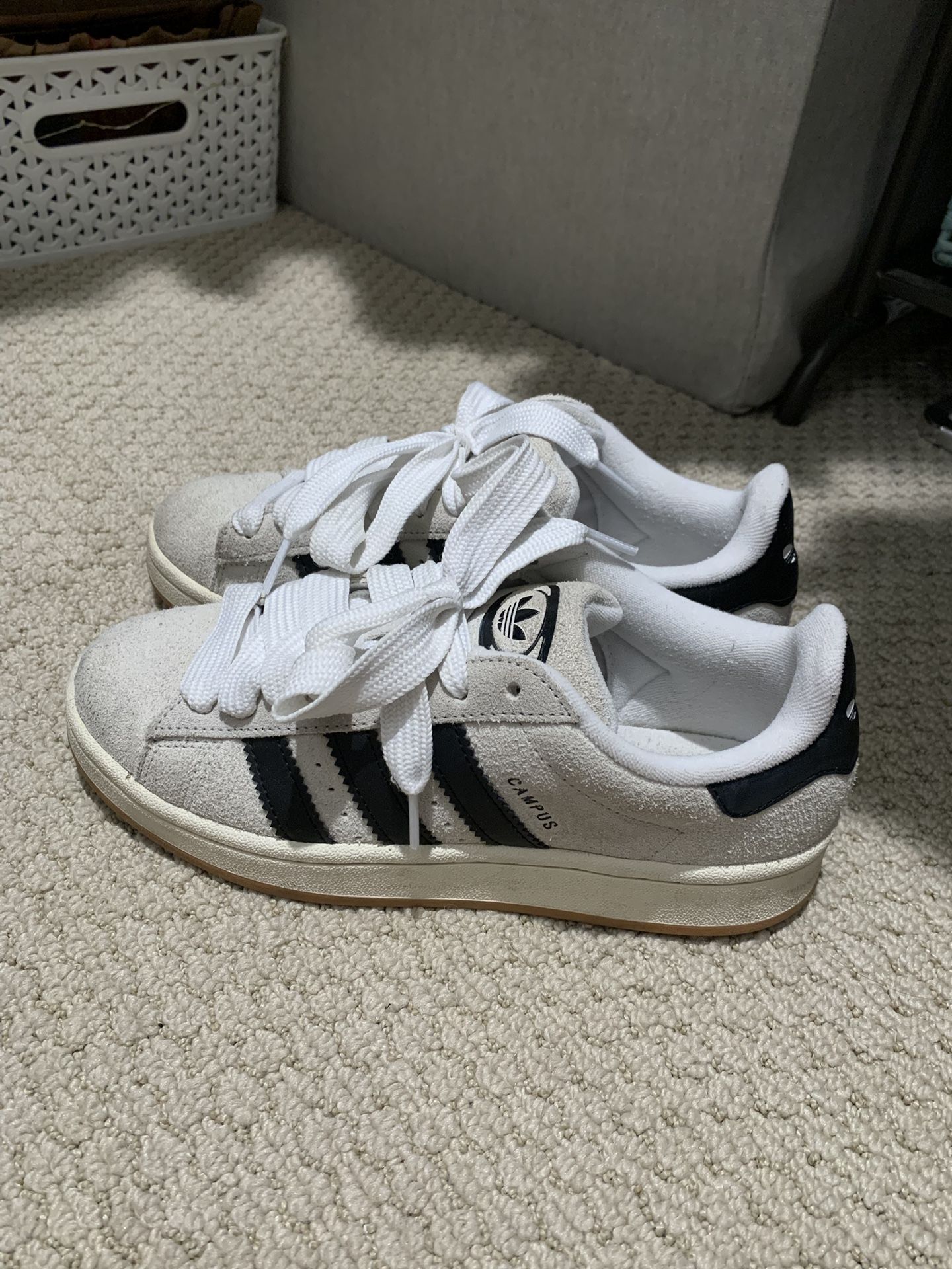 Grey Adidas Campus- Size 7 1/2 Women, 6 Men