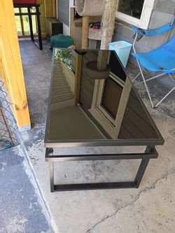 Coffee table with lamp table