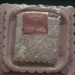 Easter Plates And Napkins Set