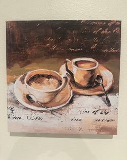 2 Coffee/Latte Canvas Wall Art (12”x12”) - N. Summerlin, NV