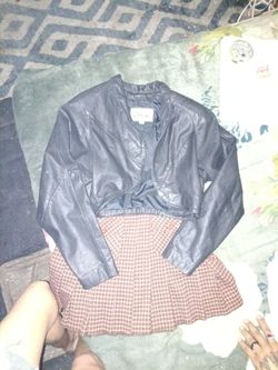 Vintage Cropped Leather Jacket
