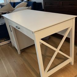 LIKE NEW WHITE WOODEN DESK! 50% Off Original Price!! 