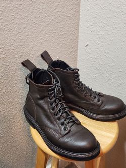 Buttero Italian Double Back-Zip Leather Boots -9