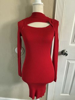 Red Sweater Dress Size small