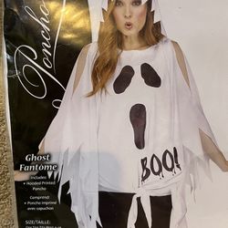 Cold Shoulder Ghost Poncho Adult Womens Costume Accessory NEW One Size