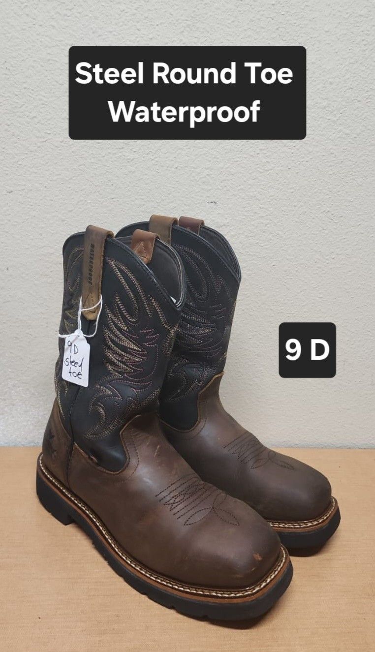 Thorogood Work Boot Size 9 D STEEL SQUARE TOE
