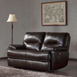 Leather Power Reclining Loveseat - Lowballers Ignored & Blocked 
