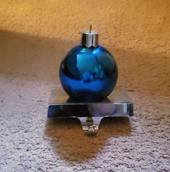 Blue ornament stocking holder