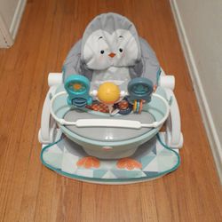 Fisher Price Sit Me Up With Tray And Toy Bar - Penguin