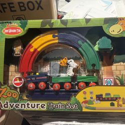Zoo Adventure Train Set for Toddlers | 22 Pieces Wooden Train Track Set for Kids 3 to 8 Years Old | Fun & Creative Toy Train with Animals new in box $