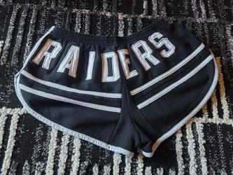 Raiders Black and Gray Athletic Shorts Size Medium