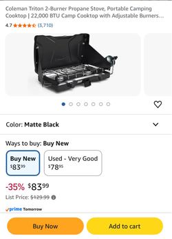 Coleman Camper Stove and Carrying storage Case