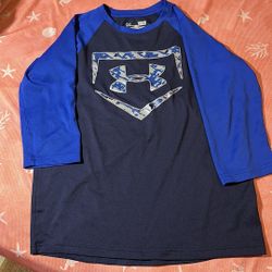 Under Armour Boys Youth Large Baseball Shirt, NWOT