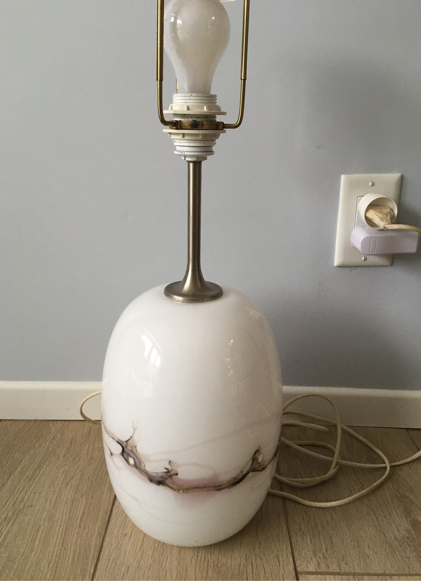 Vintage mid century modern Dutch Holmegaard Sakura table lamp