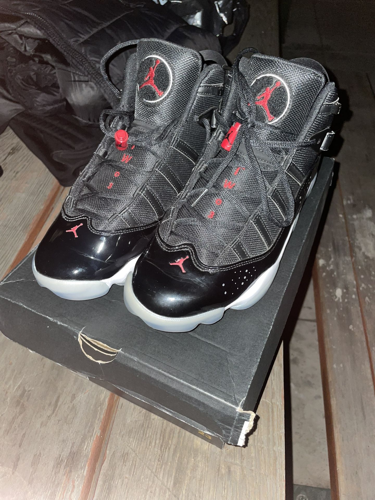 Jordan 6 Rings Black Color way Size 10