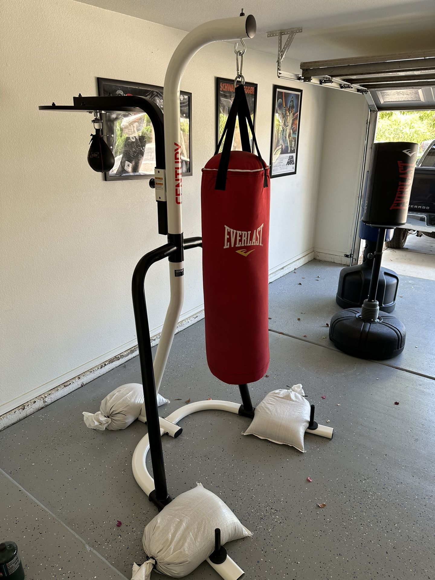 Everlast Heavy Bag, Century Stand, And Title Speed Bag 