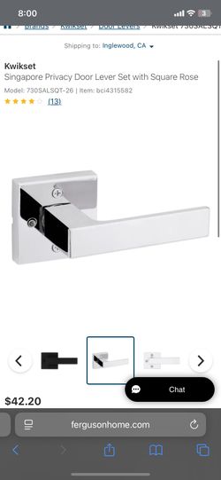 2 Sets Of Polished Chrome Door Handles