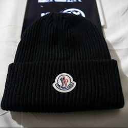 Moncler Beanie Skill Cap Black Unisex Brand New With Tags 