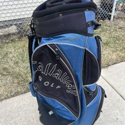 Callaway cart bag in sky blue and black in excellent condition