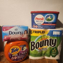 Tide, Downy, Persil, Bounty 