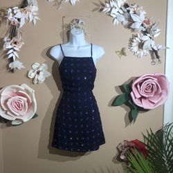 Prom Sequin Blue Mini Dress 
