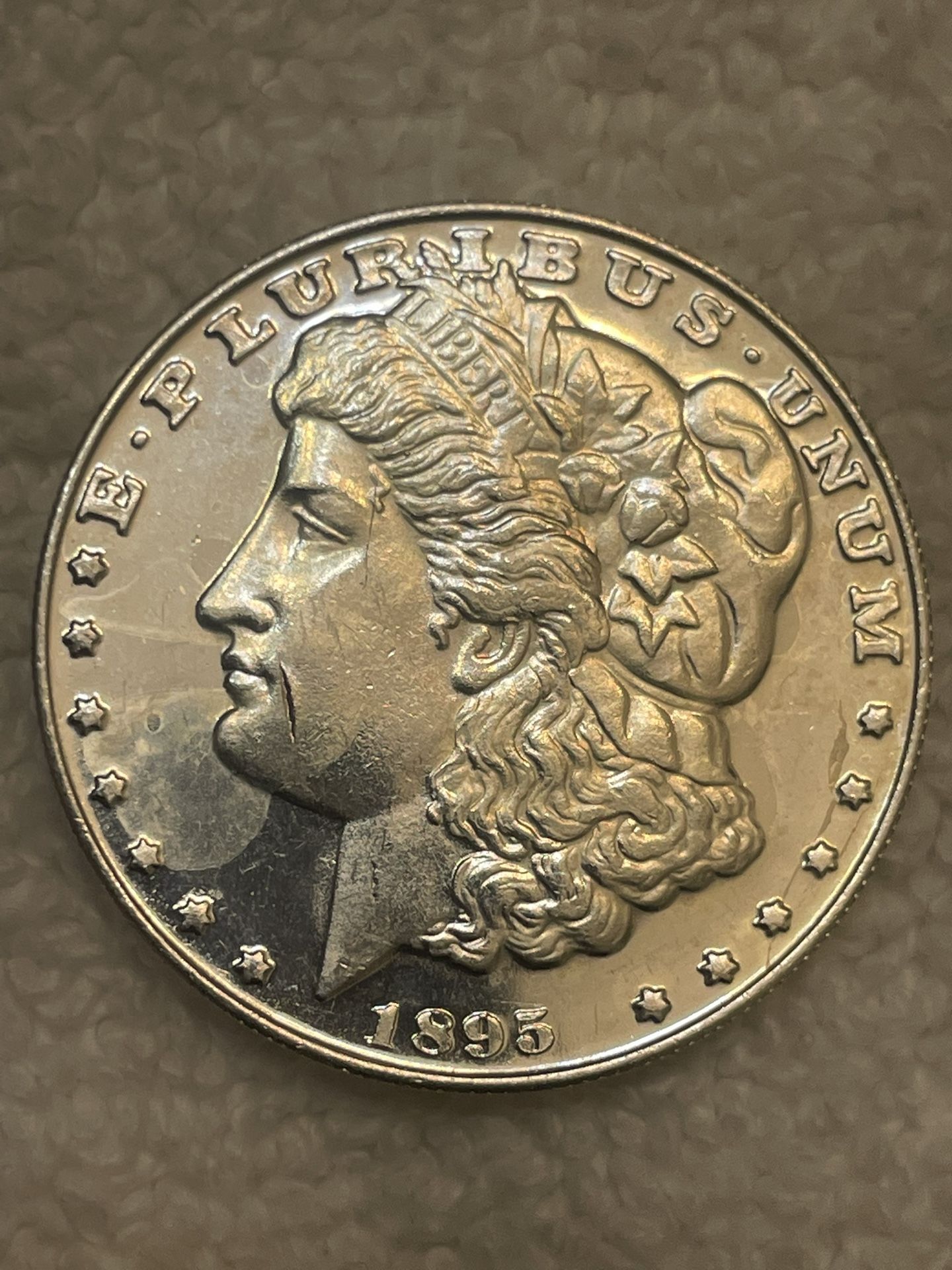1895 Silver Plated Morgan Dollar