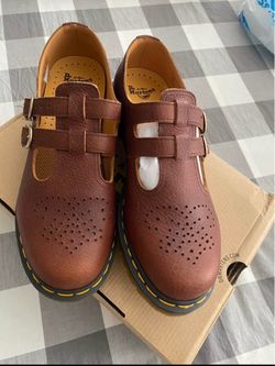 Dr. Martens Brown Leather Mary  Jane Shoes