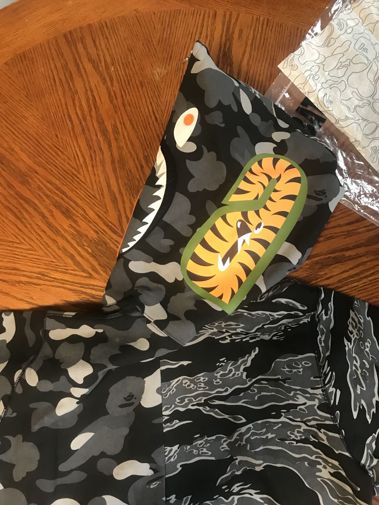 A BATHING APE UNDFTD TIGER SHARK HALF FULL ZIP HOODIE for Sale in